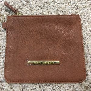 NWOT Steve Madden Oversized Change Purse Brown